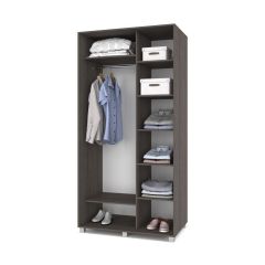 РОЛАНД Шкаф-купе с зеркалом Анкор темный (600*1100) Р612 в Уфе - ufa.mebel24.online | фото 2