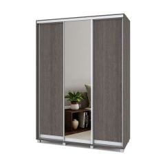 РОЛАНД Шкаф-купе с зеркалом Анкор темный (600*1600) Р662 в Уфе - ufa.mebel24.online | фото