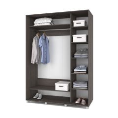 РОЛАНД Шкаф-купе с зеркалом Анкор темный (600*1700) Р672 в Уфе - ufa.mebel24.online | фото 2