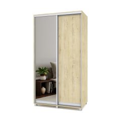 РОЛАНД Шкаф-купе с зеркалом Ирландский дуб (450*1200) Р422 в Уфе - ufa.mebel24.online | фото