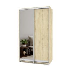 РОЛАНД Шкаф-купе с зеркалом Ирландский дуб (450*1300) Р432 в Уфе - ufa.mebel24.online | фото 2