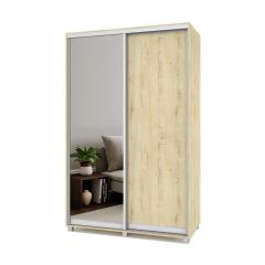 РОЛАНД Шкаф-купе с зеркалом Ирландский дуб (450*1400) Р442 в Уфе - ufa.mebel24.online | фото 2
