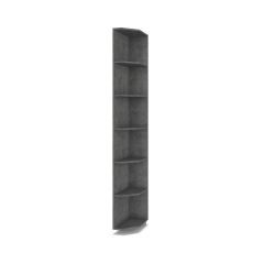 РОЛАНД Шкаф-купе с зеркалом Камень темный (450*1400) Р442 в Уфе - ufa.mebel24.online | фото