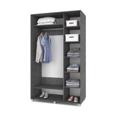 РОЛАНД Шкаф-купе с зеркалом Камень темный (600*1300) Р632 в Уфе - ufa.mebel24.online | фото 2