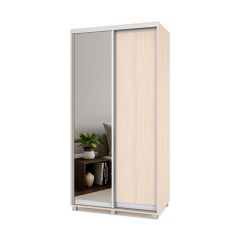 РОЛАНД Шкаф-купе с зеркалом Млечный дуб (450*1100) Р412 в Уфе - ufa.mebel24.online | фото 2