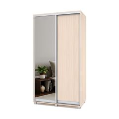 РОЛАНД Шкаф-купе с зеркалом Млечный дуб (600*1300) Р632 в Уфе - ufa.mebel24.online | фото