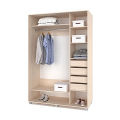 РОЛАНД Шкаф-купе с зеркалом Млечный дуб (600*1300) Р632 в Уфе - ufa.mebel24.online | фото 4