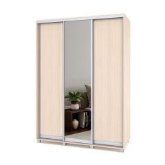 РОЛАНД Шкаф-купе с зеркалом Млечный дуб (600*1600) Р662 в Уфе - ufa.mebel24.online | фото