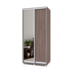 РОЛАНД Шкаф-купе с зеркалом Шимо темный (450*1000) Р402 в Уфе - ufa.mebel24.online | фото 2