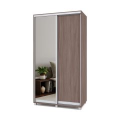 РОЛАНД Шкаф-купе с зеркалом Шимо темный (450*1200) Р422 в Уфе - ufa.mebel24.online | фото 2