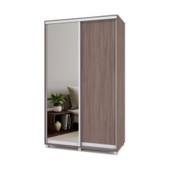 РОЛАНД Шкаф-купе с зеркалом Шимо темный (450*1300) Р432 в Уфе - ufa.mebel24.online | фото 2