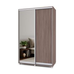 РОЛАНД Шкаф-купе с зеркалом Шимо темный (450*1400) Р442 в Уфе - ufa.mebel24.online | фото 2