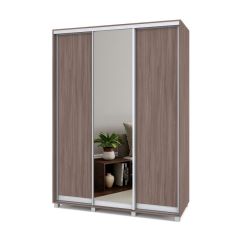 РОЛАНД Шкаф-купе с зеркалом Шимо темный (450*1600) Р462 в Уфе - ufa.mebel24.online | фото 2