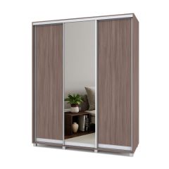 РОЛАНД Шкаф-купе с зеркалом Шимо темный (450*1800) Р482 в Уфе - ufa.mebel24.online | фото