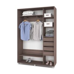 РОЛАНД Шкаф-купе с зеркалом Шимо темный (450*1800) Р482 в Уфе - ufa.mebel24.online | фото 4