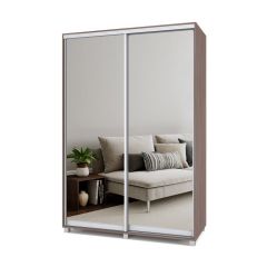 РОЛАНД Шкаф-купе с зеркалами Шимо темный (600*1500) Р653 в Уфе - ufa.mebel24.online | фото