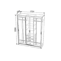 Шкаф-купе ШКП 1 (Венге/Ясень Анкор светлый) в Уфе - ufa.mebel24.online | фото 3