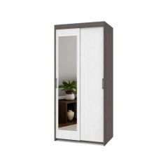 ТОМАС Шкаф-купе с зеркалом Анкор темный/светлый Т22 в Уфе - ufa.mebel24.online | фото