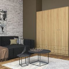 Шкаф Нина (М6) Дуб Сонома в Уфе - ufa.mebel24.online | фото