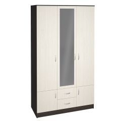Шкаф Ронда ШК-3 с зеркалом (Венге/Беленый дуб) в Уфе - ufa.mebel24.online | фото