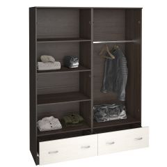 Шкаф Ронда ШК-4 с зеркалом (венге/беленый дуб) в Уфе - ufa.mebel24.online | фото 2