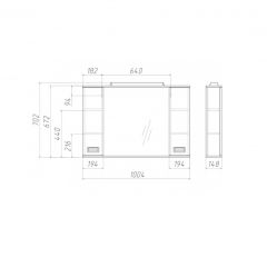 Шкаф-зеркало Cube 100 Эл. Домино (DC5013HZ) в Уфе - ufa.mebel24.online | фото 2