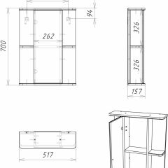 Шкаф-зеркало Норма 2-50 левый АЙСБЕРГ (DA1607HZ) в Уфе - ufa.mebel24.online | фото 10