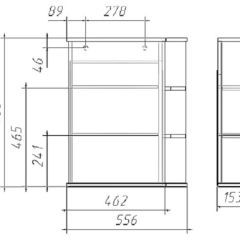 Шкаф-зеркало Оазис 55 Идеал левый/правый Домино (DI44170HZ) в Уфе - ufa.mebel24.online | фото 10