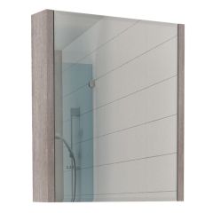 Шкаф-зеркало Quadro 60 Дуб серый левый/правый Домино (DQ1702HZ) в Уфе - ufa.mebel24.online | фото