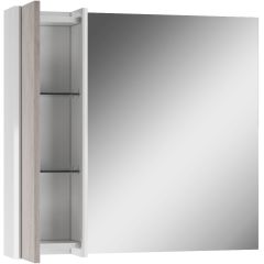 Шкаф-зеркало Uno 80 Дуб серый левый/правый Домино (DU1504HZ) в Уфе - ufa.mebel24.online | фото 4