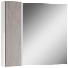 Шкаф-зеркало Uno 80 Дуб серый левый/правый Домино (DU1504HZ) в Уфе - ufa.mebel24.online | фото 6