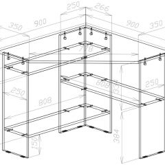 Стол письменный СП-2 (угловой) белый в Уфе - ufa.mebel24.online | фото 3