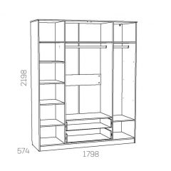 НМ 011.84 Х Шкаф комбинированный "Оливия" в Уфе - ufa.mebel24.online | фото 3