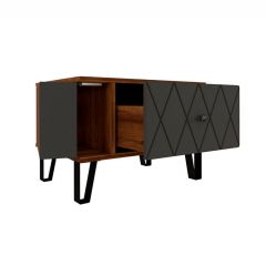 Спальня Римини ПМ-375.10 исп.2 Тумба (МДФ графит софт) в Уфе - ufa.mebel24.online | фото 2
