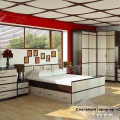 САКУРА Спальный гарнитур (модульная) венге/лоредо в Уфе - ufa.mebel24.online | фото 4