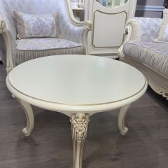 Стол журнальный круглый Мона Лиза (крем) в Уфе - ufa.mebel24.online | фото 2