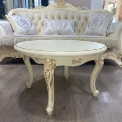 Стол журнальный круглый Мона Лиза (крем) в Уфе - ufa.mebel24.online | фото 4
