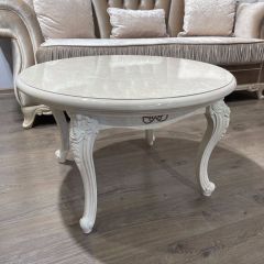 Стол журнальный круглый Патрисия (крем корень глянец) в Уфе - ufa.mebel24.online | фото 5