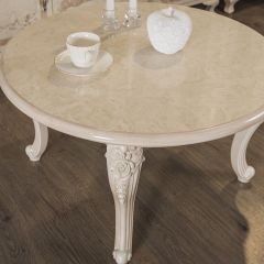 Стол журнальный круглый Патрисия (крем корень глянец) в Уфе - ufa.mebel24.online | фото 2
