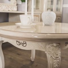 Стол журнальный круглый Патрисия (крем корень глянец) в Уфе - ufa.mebel24.online | фото 3