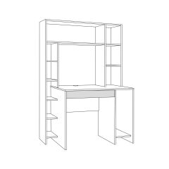 Стол компьютерный 12.71 Комфорт (Дуб Золотой CRAFT, Белая Аляска) в Уфе - ufa.mebel24.online | фото 3