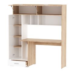 Стол компьютерный ПКС-1 (дуб сонома/белый глянец) в Уфе - ufa.mebel24.online | фото 3