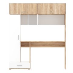Стол компьютерный ПКС-1 (дуб сонома/белый глянец) в Уфе - ufa.mebel24.online | фото 4