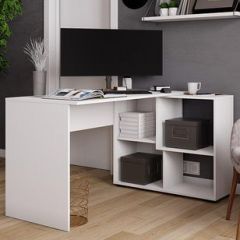 Стол компьютерный угловой СКМУ-4 Белый в Уфе - ufa.mebel24.online | фото