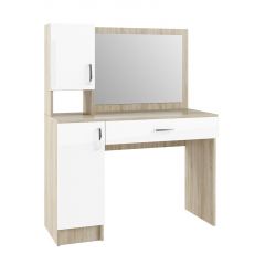 СОФИ Стол макияжный СМС 1100.1 с зеркалом (дуб сонома/белый) в Уфе - ufa.mebel24.online | фото
