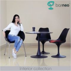 Стул Barneo N-8 Tulip style черный с черной подушкой в Уфе - ufa.mebel24.online | фото 4