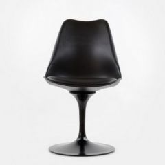 Стул Barneo N-8 Tulip style черный с черной подушкой в Уфе - ufa.mebel24.online | фото 2
