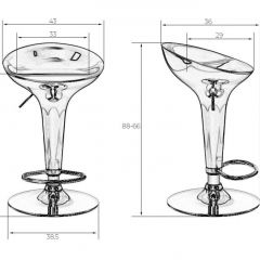 Стул барный DOBRIN BOMBA LM-1004 (серебряный металлик) в Уфе - ufa.mebel24.online | фото