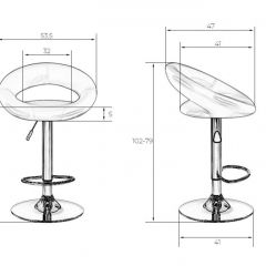 Стул барный DOBRIN MIRA LM-5001 (бордовый) в Уфе - ufa.mebel24.online | фото 3