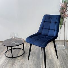 Стул CHIC BLUVEL-86 NAVY BLUE / черный каркас М-City в Уфе - ufa.mebel24.online | фото 5